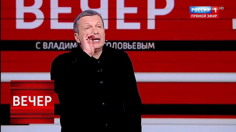 
Solovjovs savā raidījumā 
