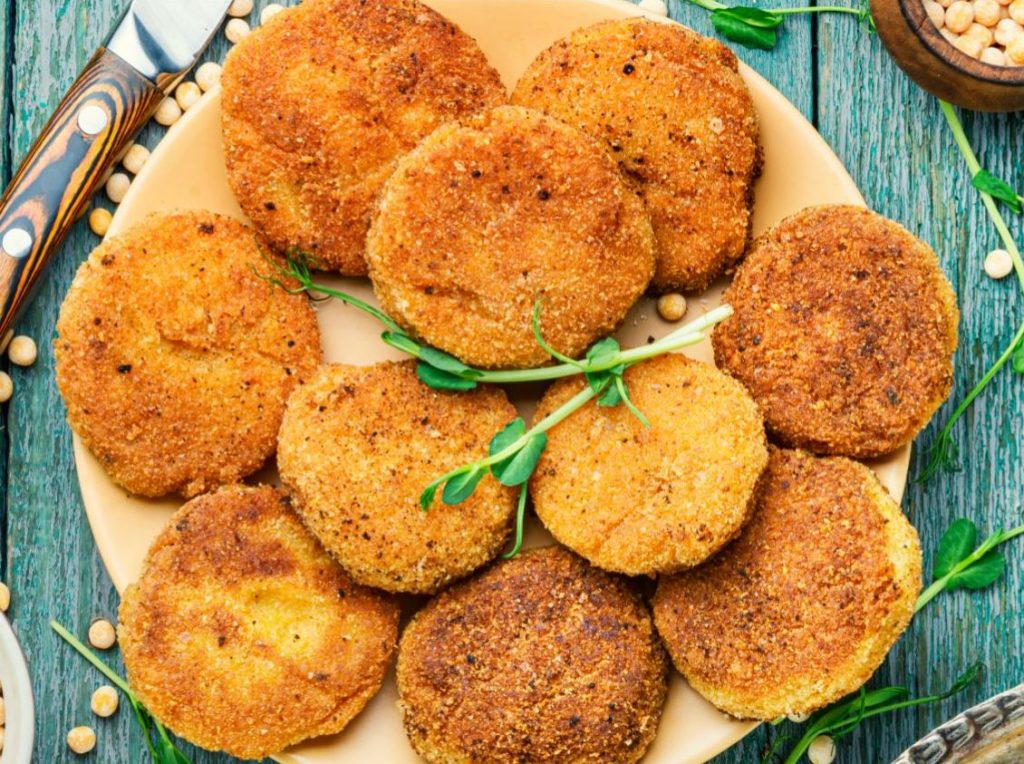 
Veģetārās kotletītes.
