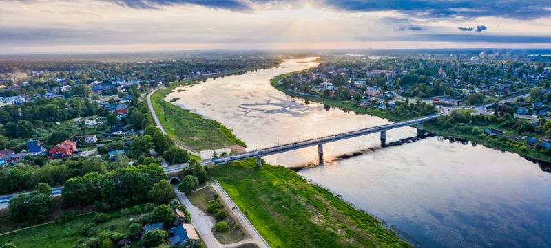 
Daugava pie Jēkabpils. 
