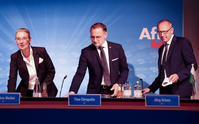 
Vācijas eiroskeptiķu partija “Alternatīva Vācijai” (AfD).
